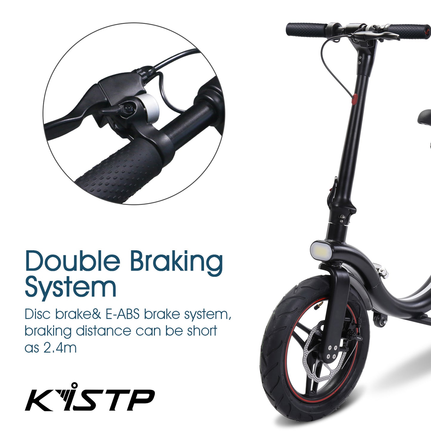 KiSTP foldable Electric Bike Powerful eBike For Adults And Kids - KiSTP C2