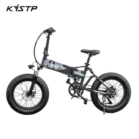 KISTP Lithium battery assists electric foldable off-road bike 16 inch pneumatic tires