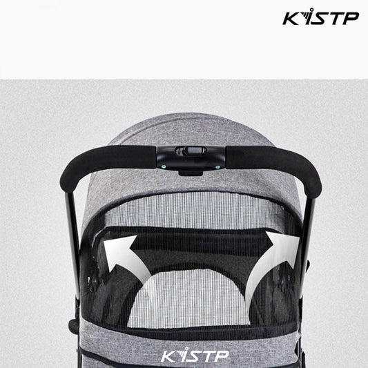 KiSTP folding trolley pet trolley cat dog universal lightweight trolley outdoor travel pet supplies